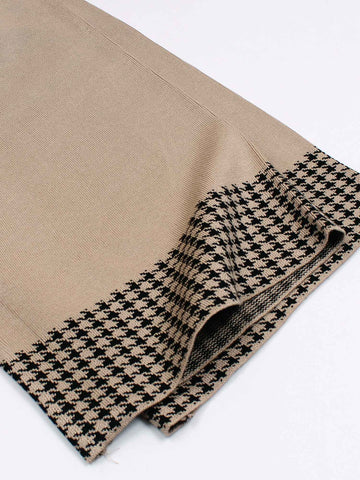 The Heritage Houndstooth 3-Piece Knit Set (Beige)