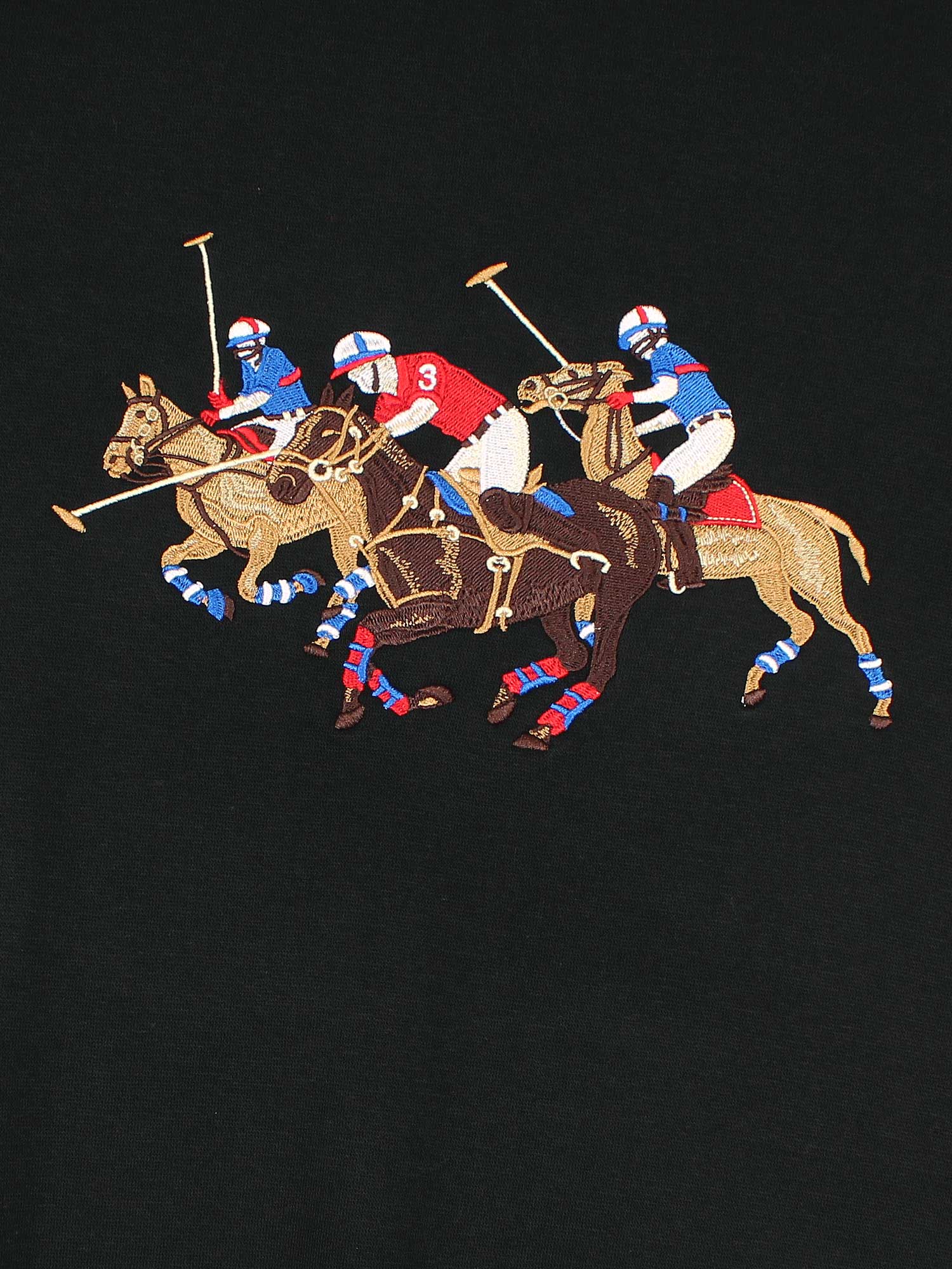 premium Rl triple pony Fleece hoodie (black)