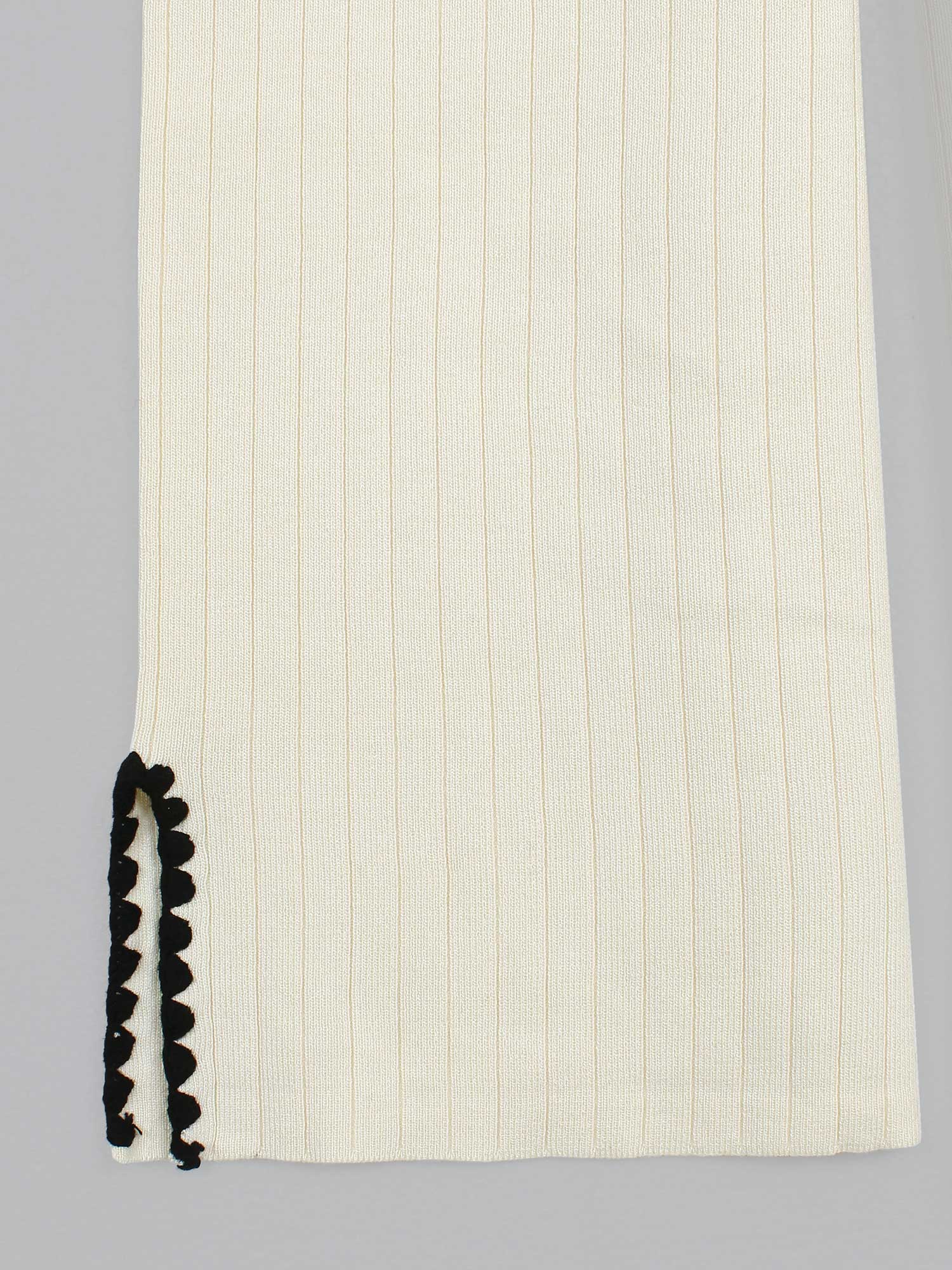 The Riviera Scallop-Trim Knit Set (cream)