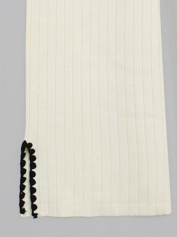 The Riviera Scallop-Trim Knit Set (cream)