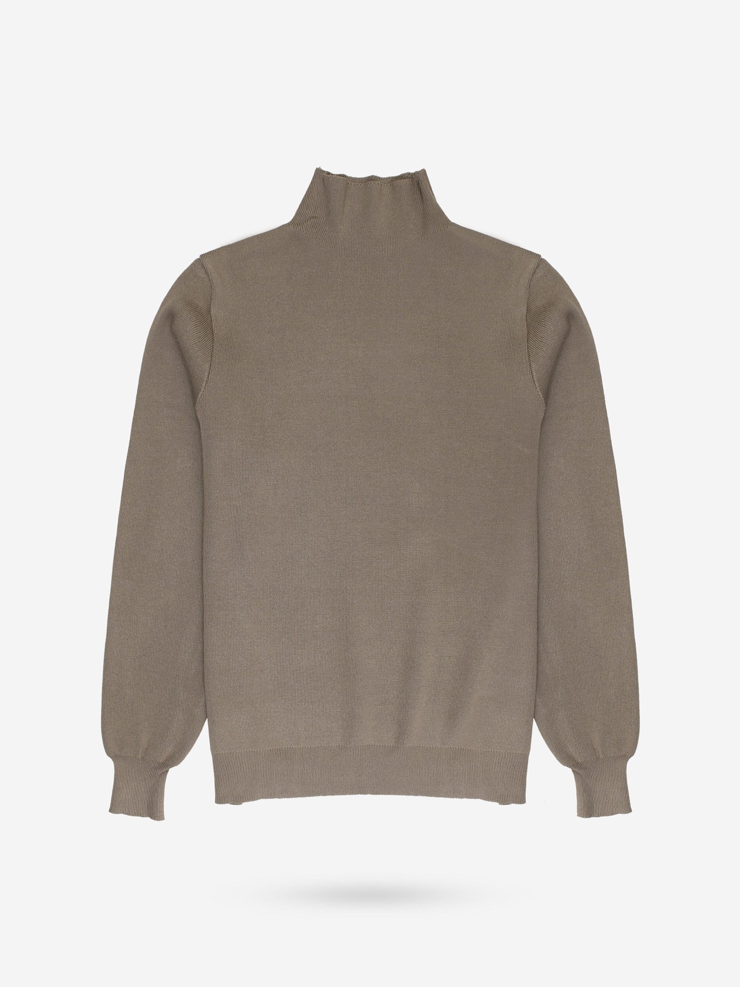 The Geo-Block Poncho Knit Set (Taupe & White)