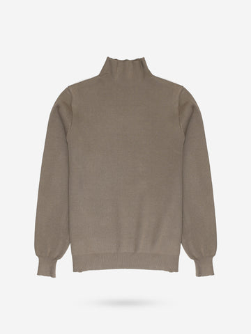 The Geo-Block Poncho Knit Set (Taupe & White)