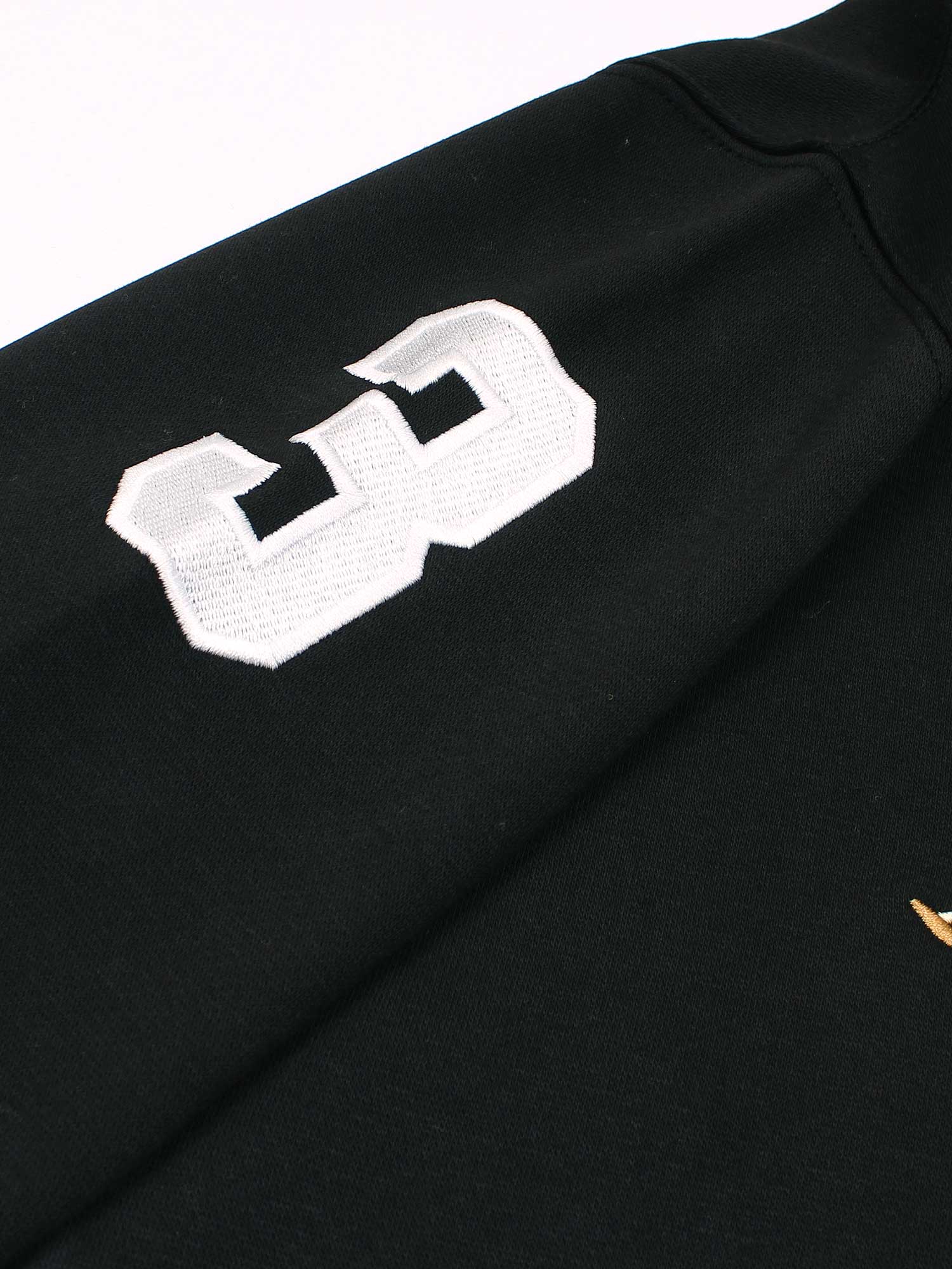 premium Rl triple pony Fleece hoodie (black)