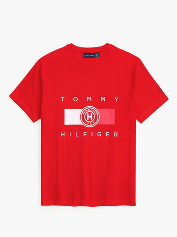 Th printed flag tshirt-red
