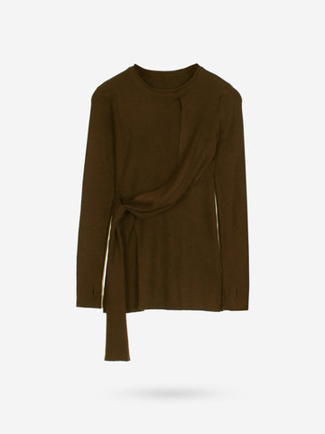 The Aura Asymmetrical Tie-Knit Set (brown)