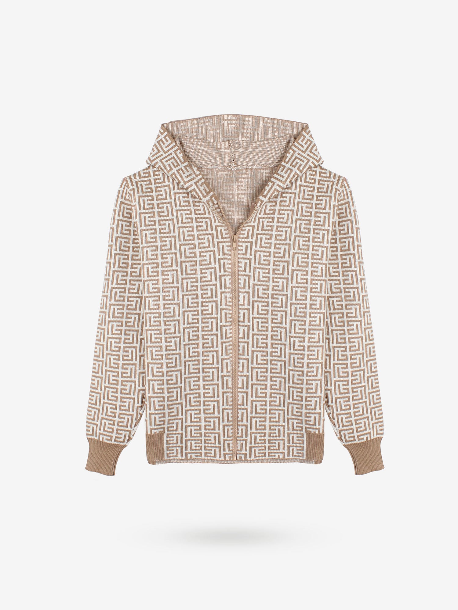 The Elysian Monogram Knit Set (Camel & Cream)