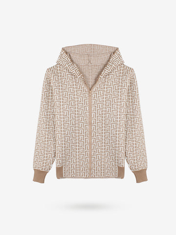 The Elysian Monogram Knit Set (Camel & Cream)
