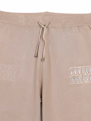 The mumu Crystal-Embellished Knit Set (camel)