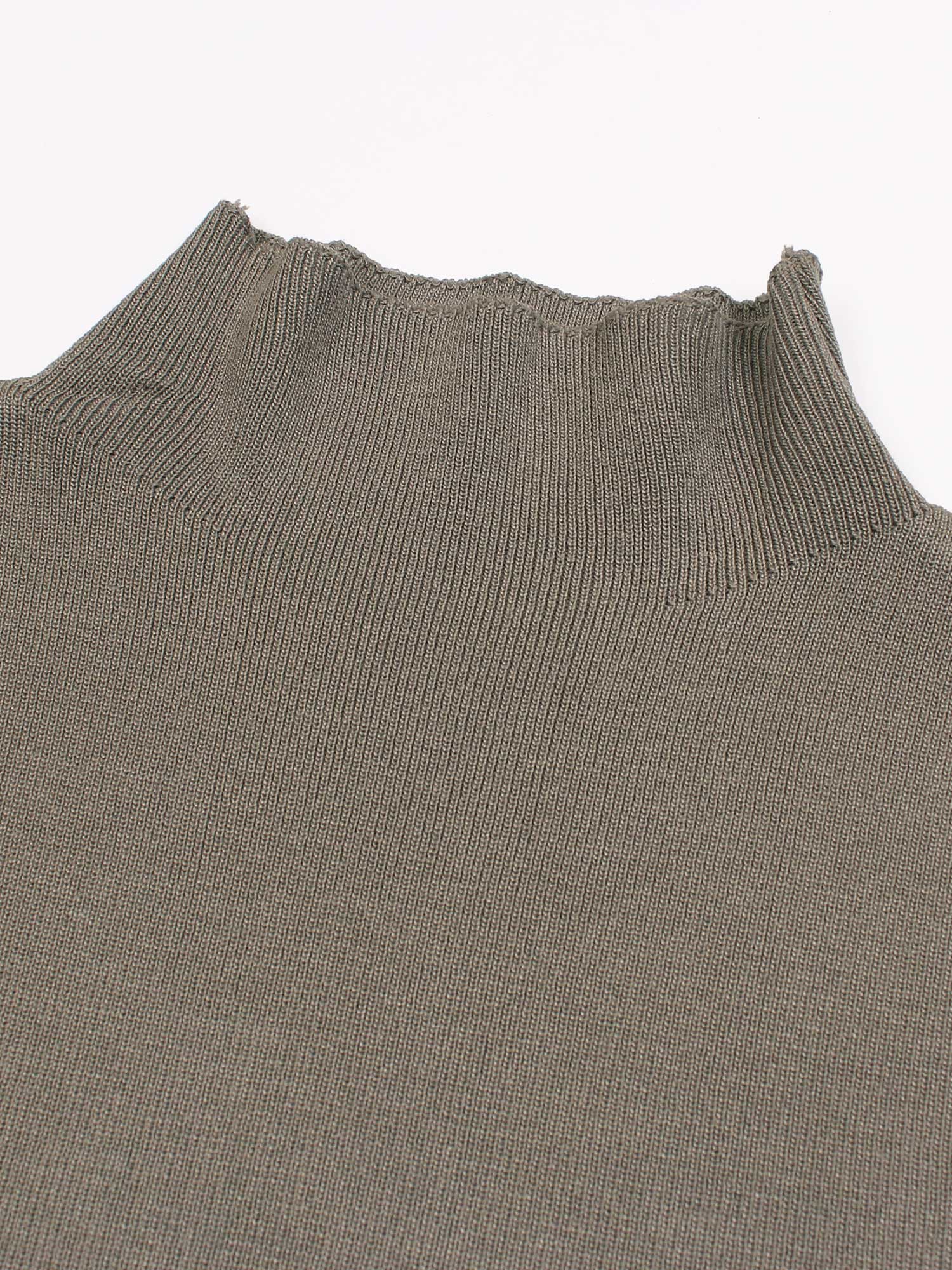 The Geo-Block Poncho Knit Set (Taupe & White)