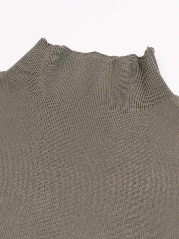 The Geo-Block Poncho Knit Set (Taupe & White)