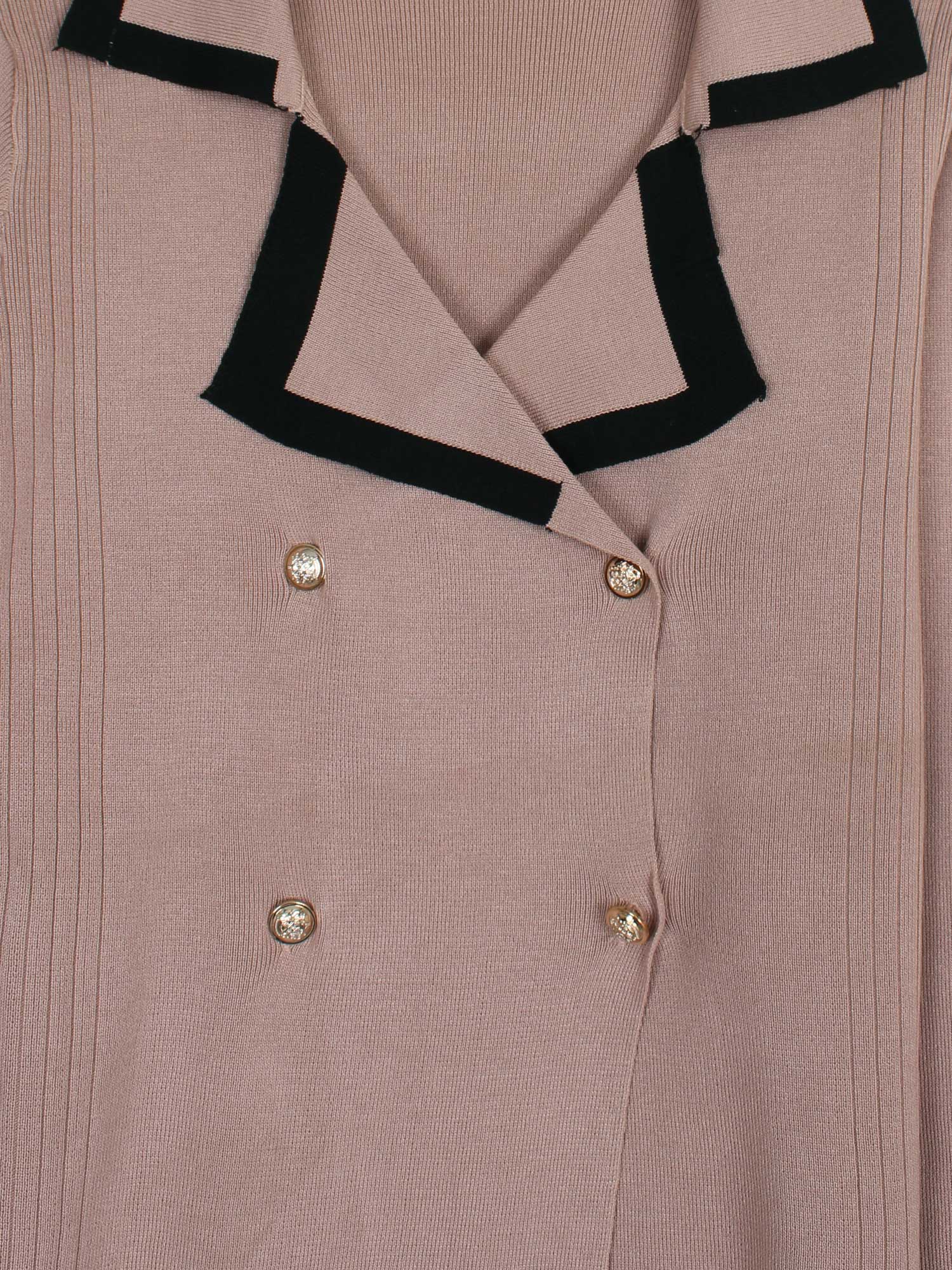 The Commodore Tipped Knit Blazer Set (Taupe)