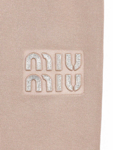 The mumu Crystal-Embellished Knit Set (camel)