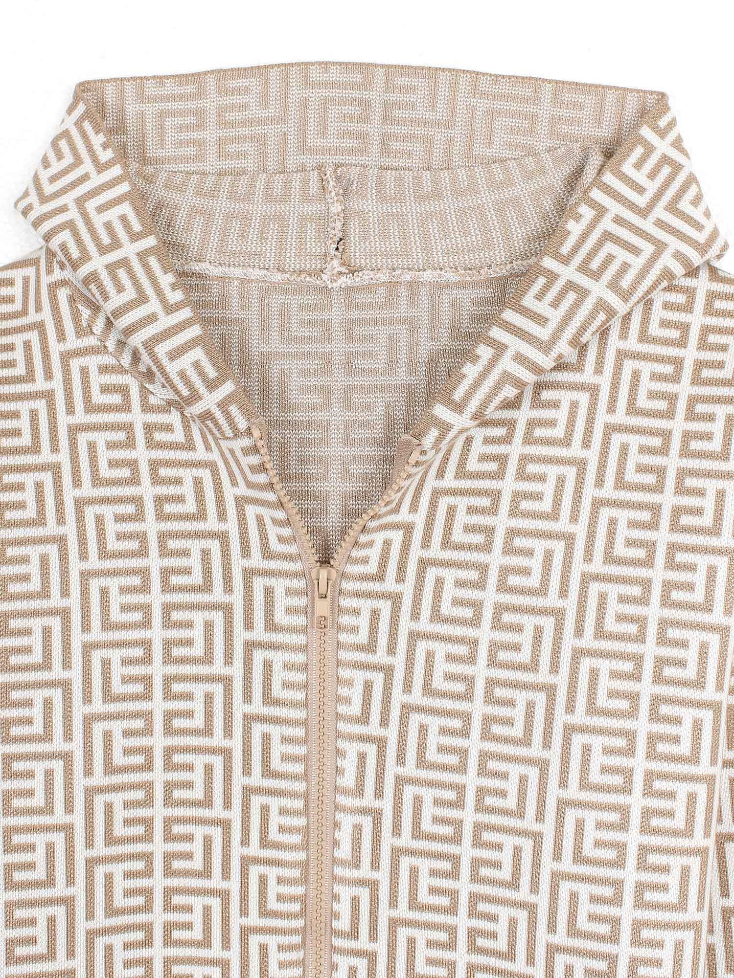 The Elysian Monogram Knit Set (Camel & Cream)