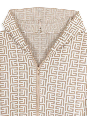 The Elysian Monogram Knit Set (Camel & Cream)