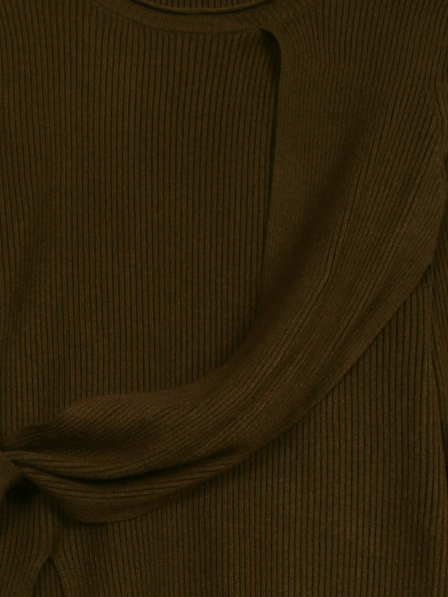 The Aura Asymmetrical Tie-Knit Set (brown)