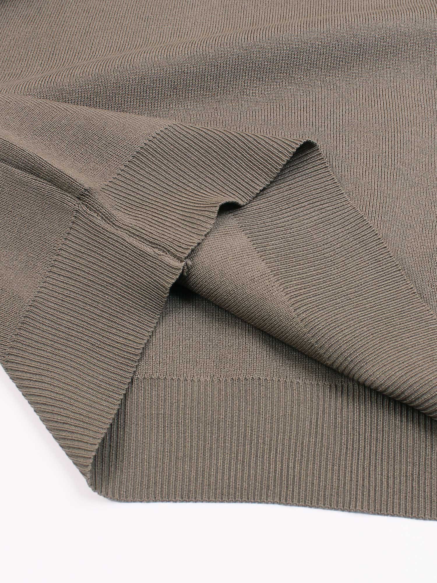The Geo-Block Poncho Knit Set (Taupe & White)