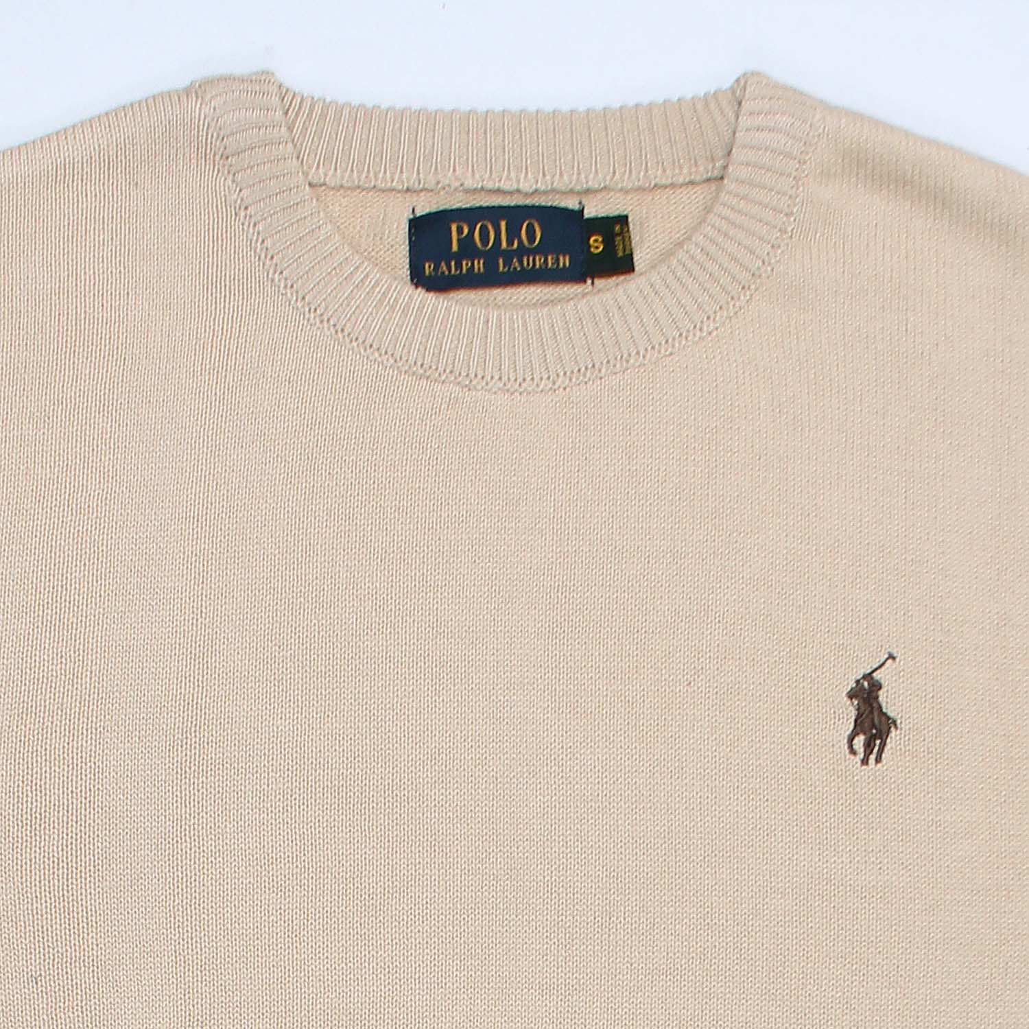 RL Crew neck Cotton Sweater (beige/biscuit)