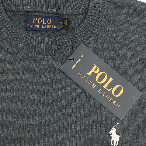 RL Crew neck Cotton Sweater (dark grey)
