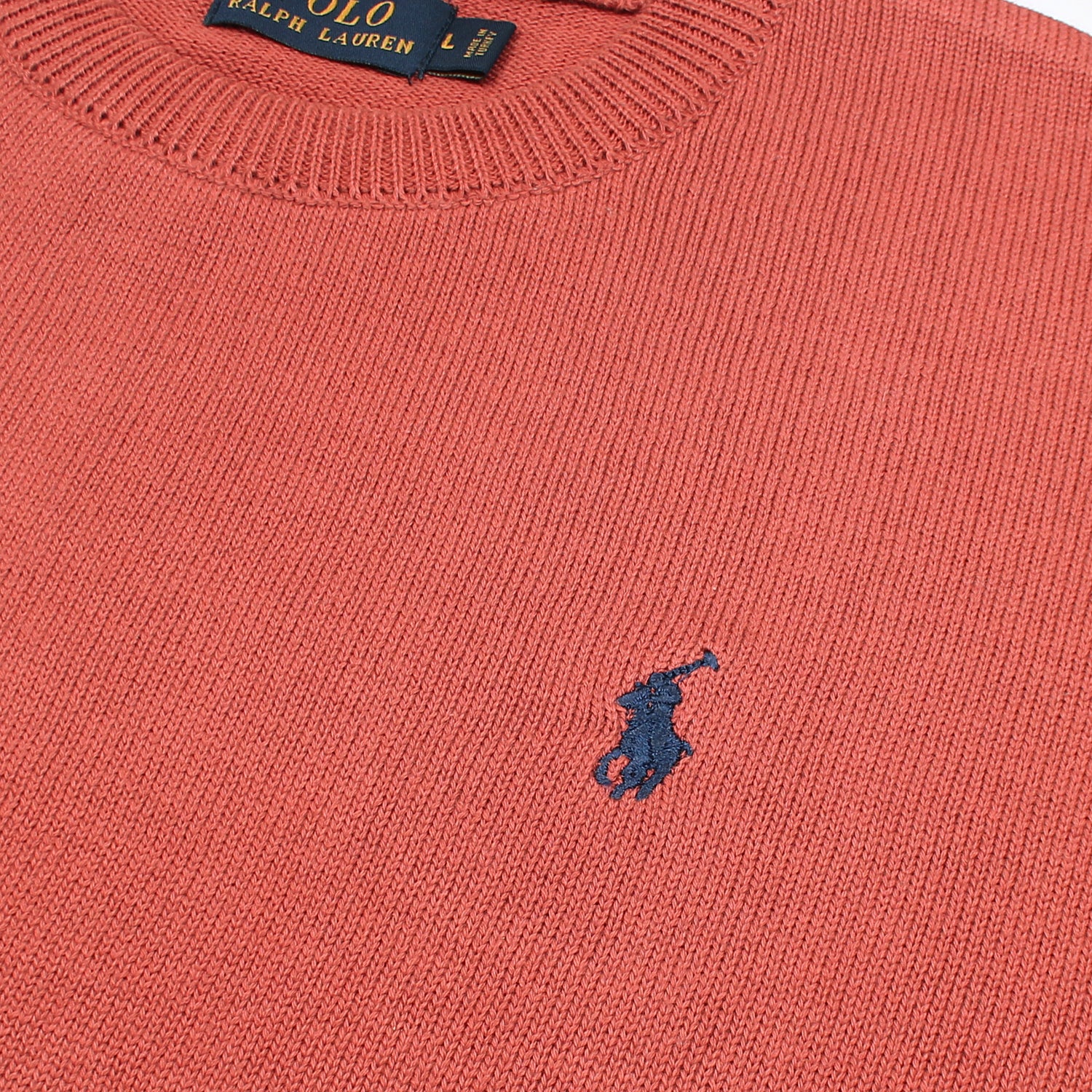 RL Crew neck Cotton Sweater (carrot)