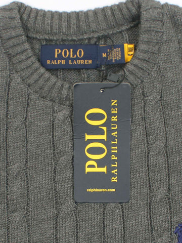 Brandahub sweaters RL Cable-Knit Cotton Sweater (dark heather grey)