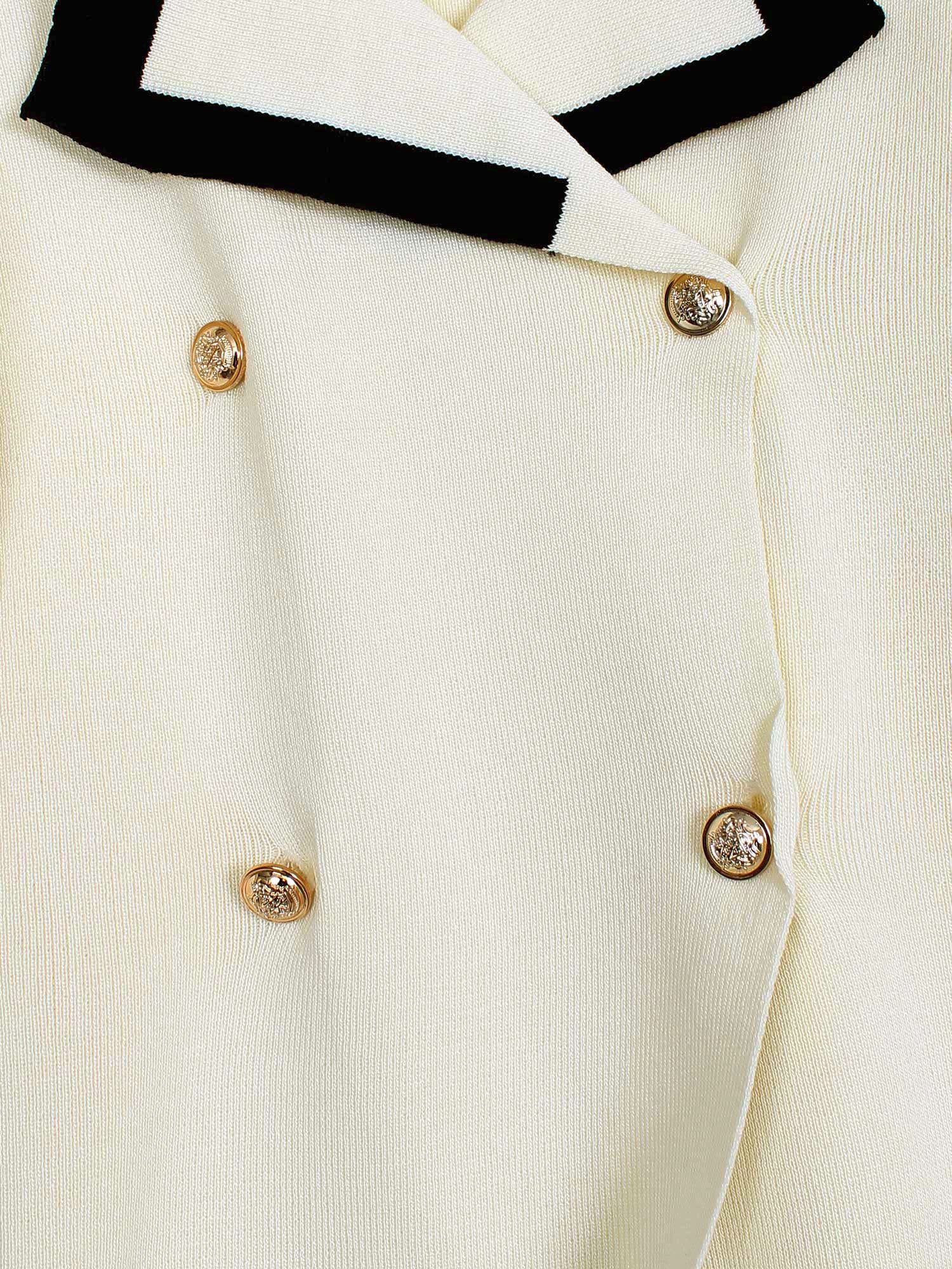 The Commodore Tipped Knit Blazer Set (cream)