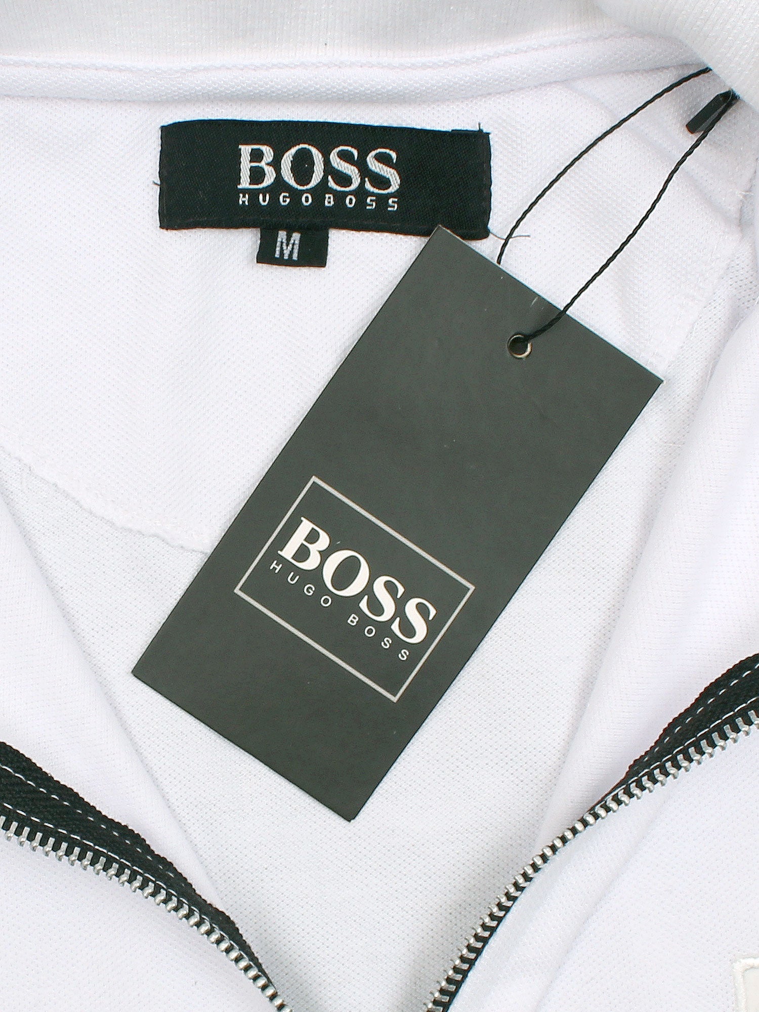 Hb zip polo-white