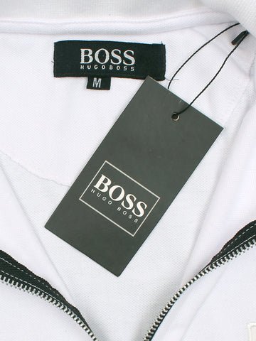 Hb zip polo-white