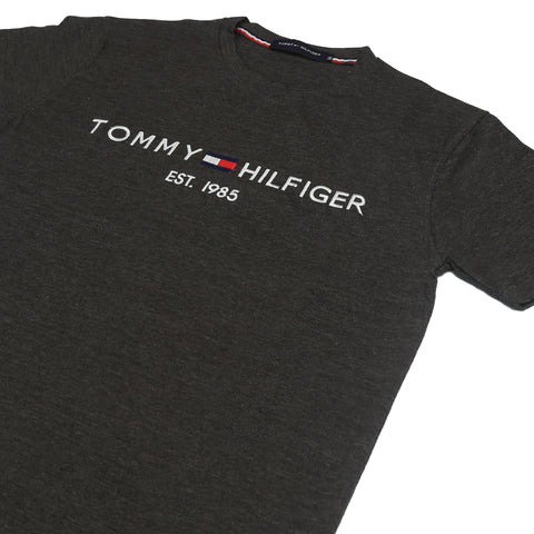 TH Emb T Shirt-drak heather grey - brandahub