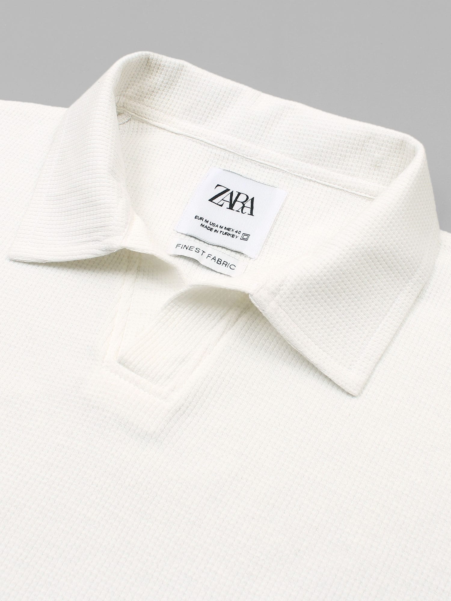 Brandahub polo shirts Premium Zr Waffle knit johnny collar polo-(light beige)