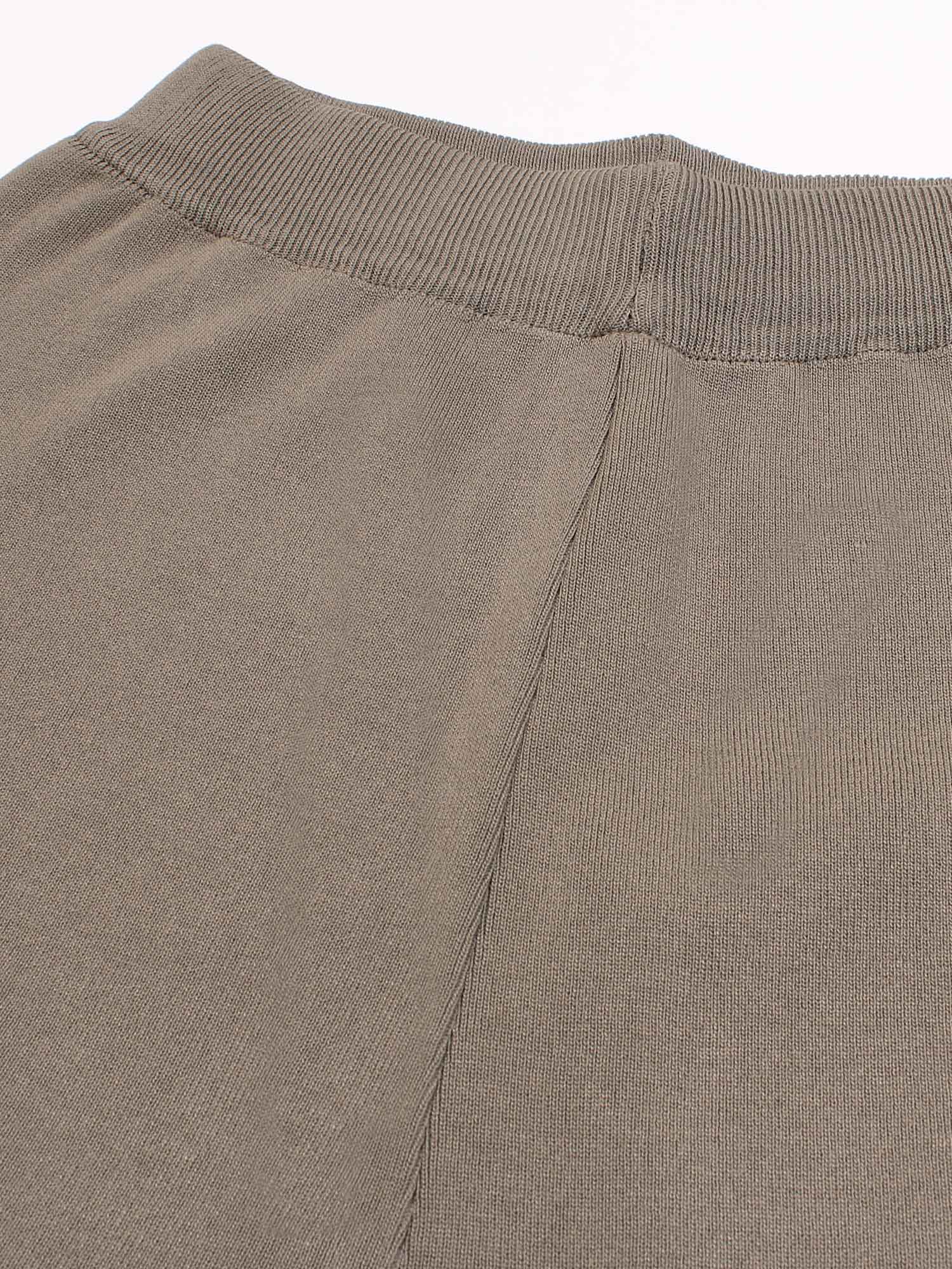 The Geo-Block Poncho Knit Set (Taupe & White)
