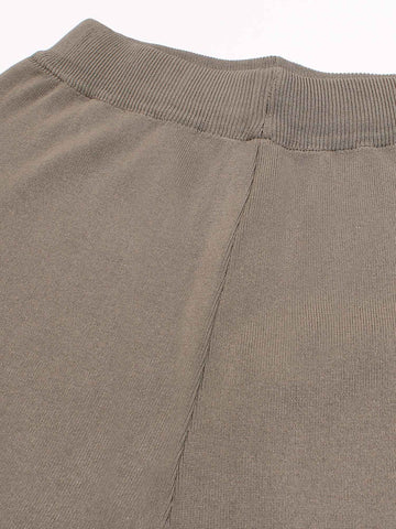 The Geo-Block Poncho Knit Set (Taupe & White)