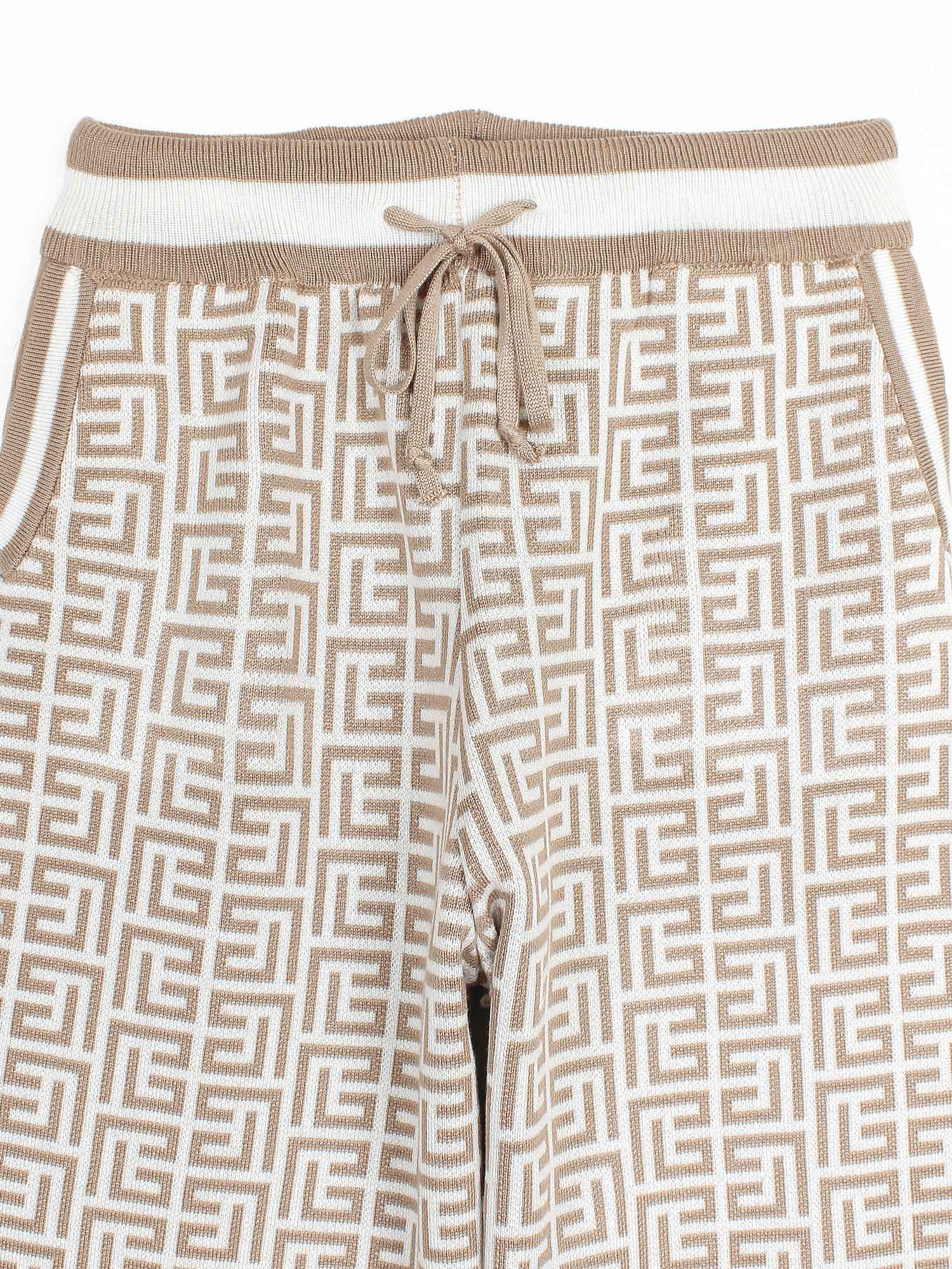 The Elysian Monogram Knit Set (Camel & Cream)