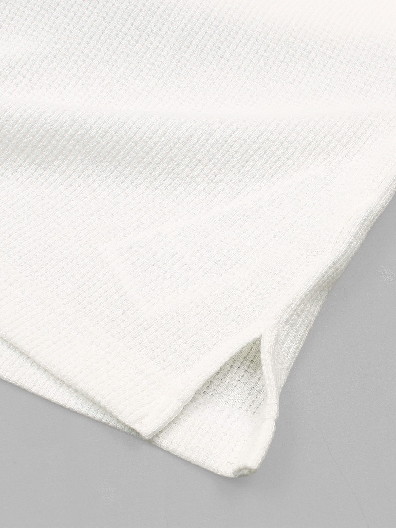 Brandahub polo shirts Premium Zr Waffle knit johnny collar polo-(light beige)