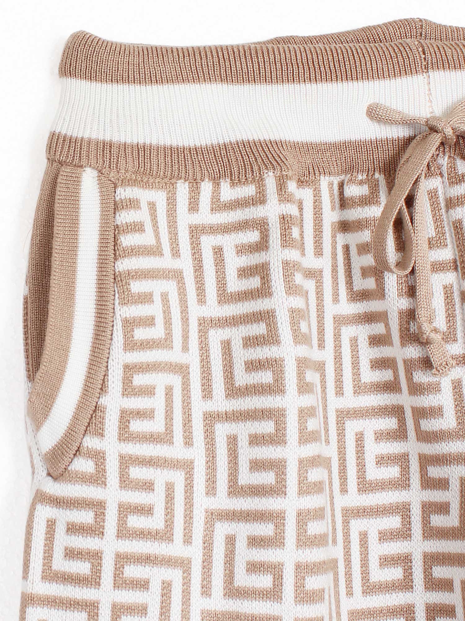 The Elysian Monogram Knit Set (Camel & Cream)