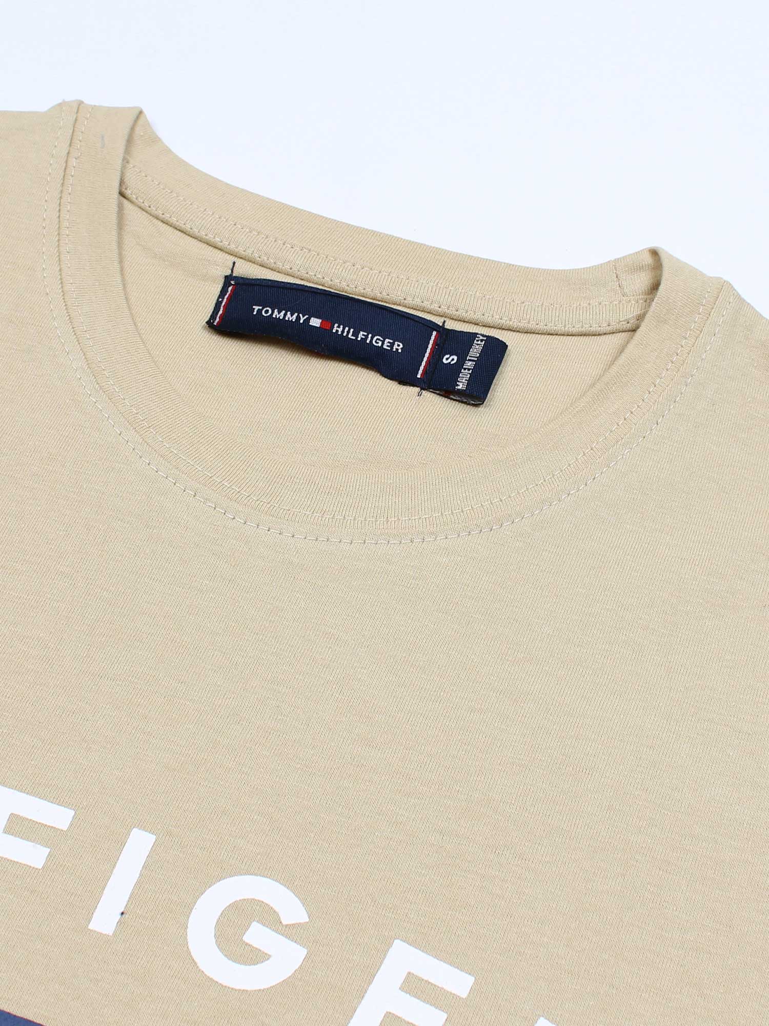 Th printed us tshirt-beige