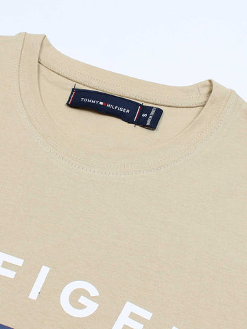 Th printed us tshirt-beige