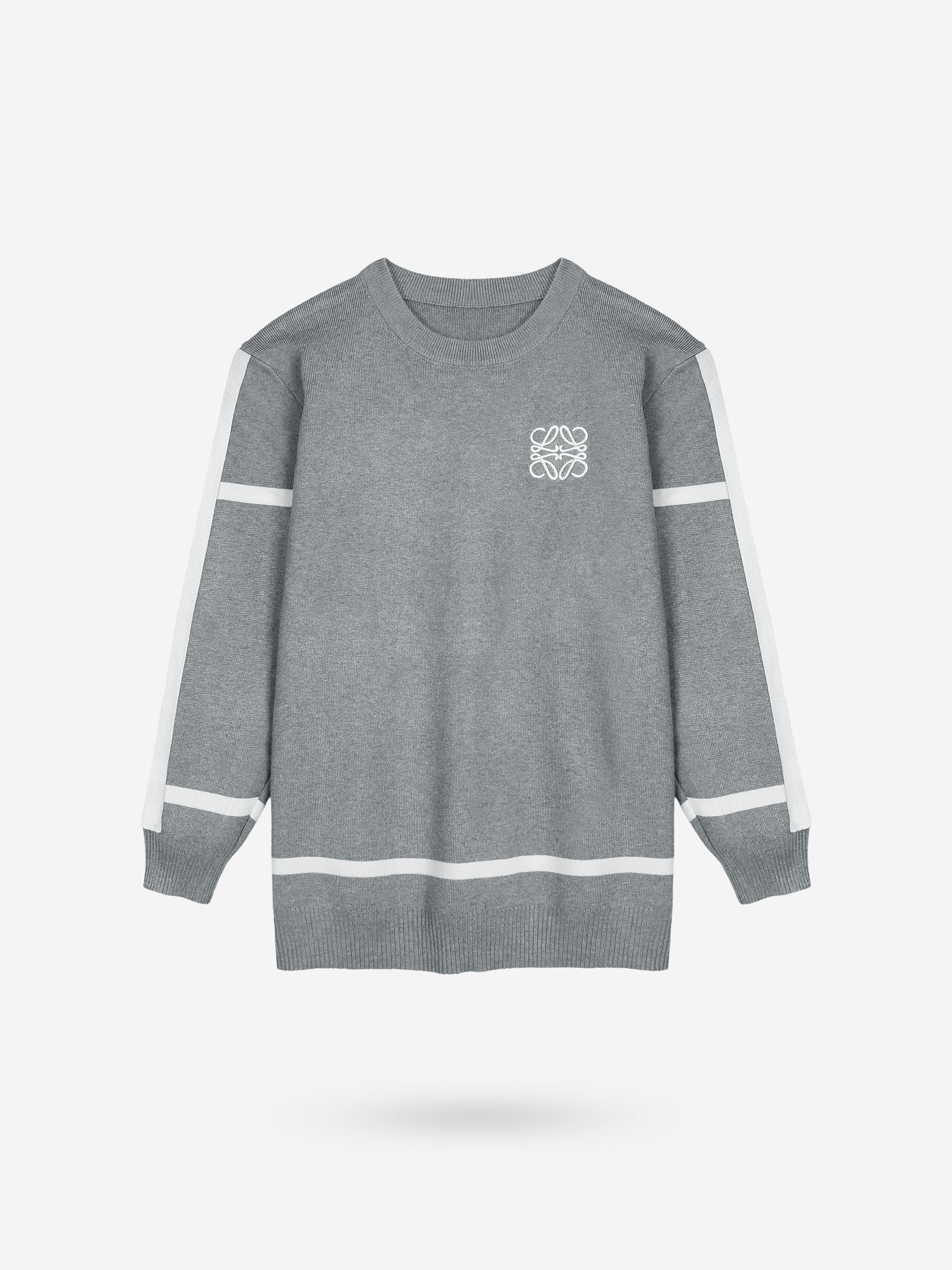 The Lwe Striped Knit Co-ord Set (heather grey)