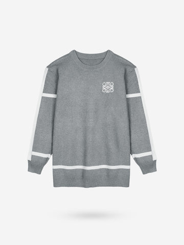 The Lwe Striped Knit Co-ord Set (heather grey)