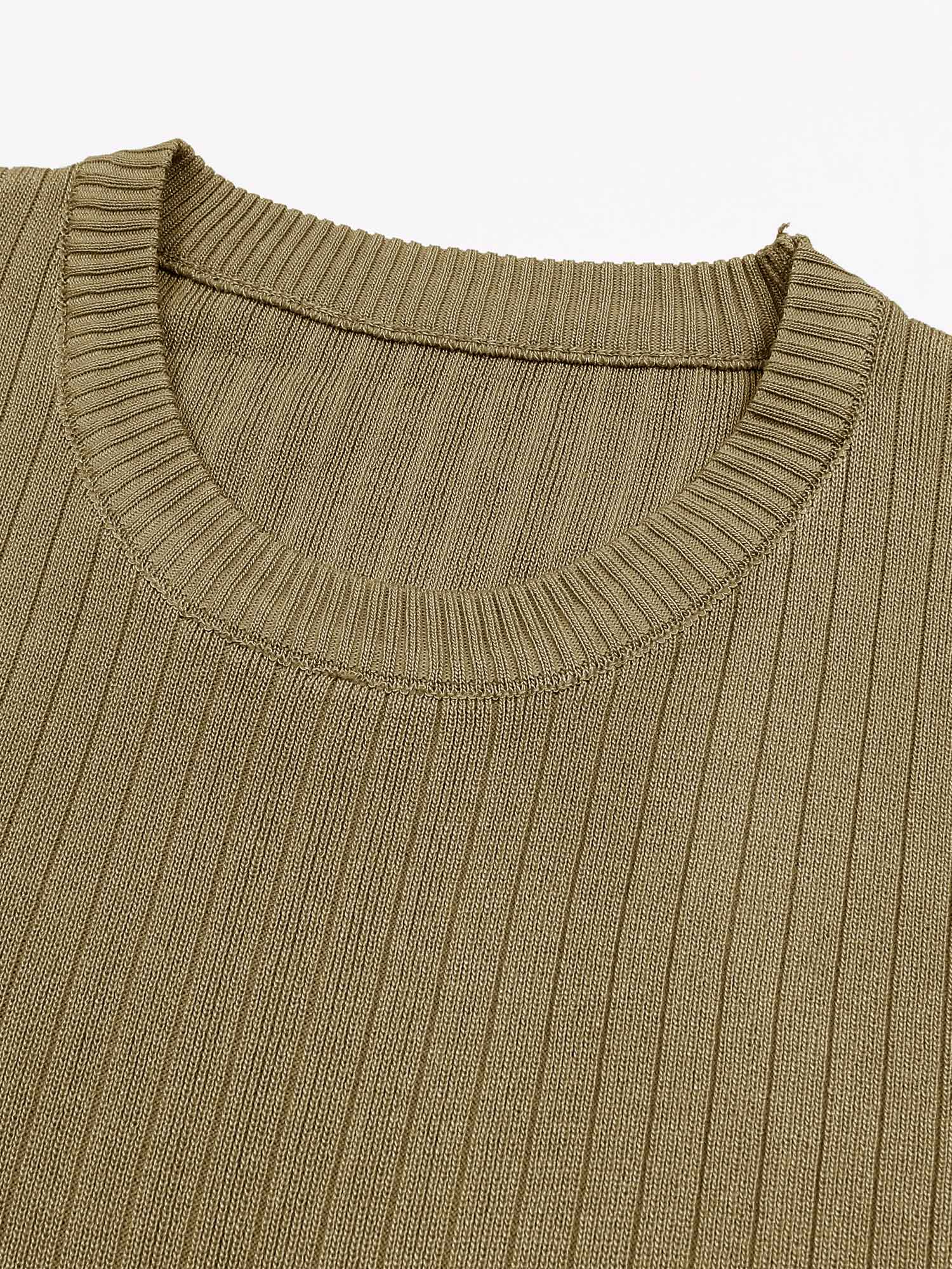The Allure 3-Piece Textured Knit Set (khaki)
