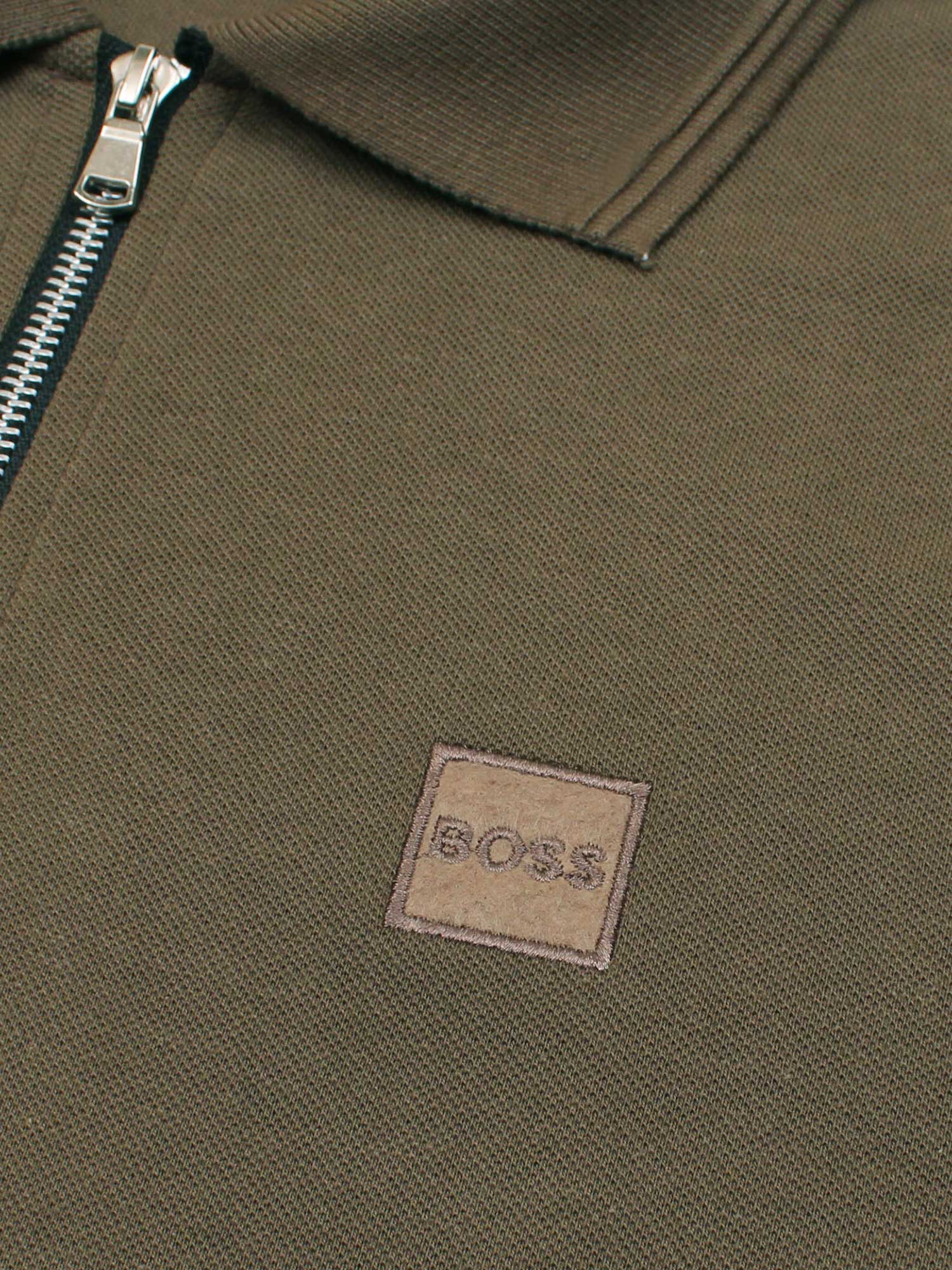 Hb zip polo-olive green