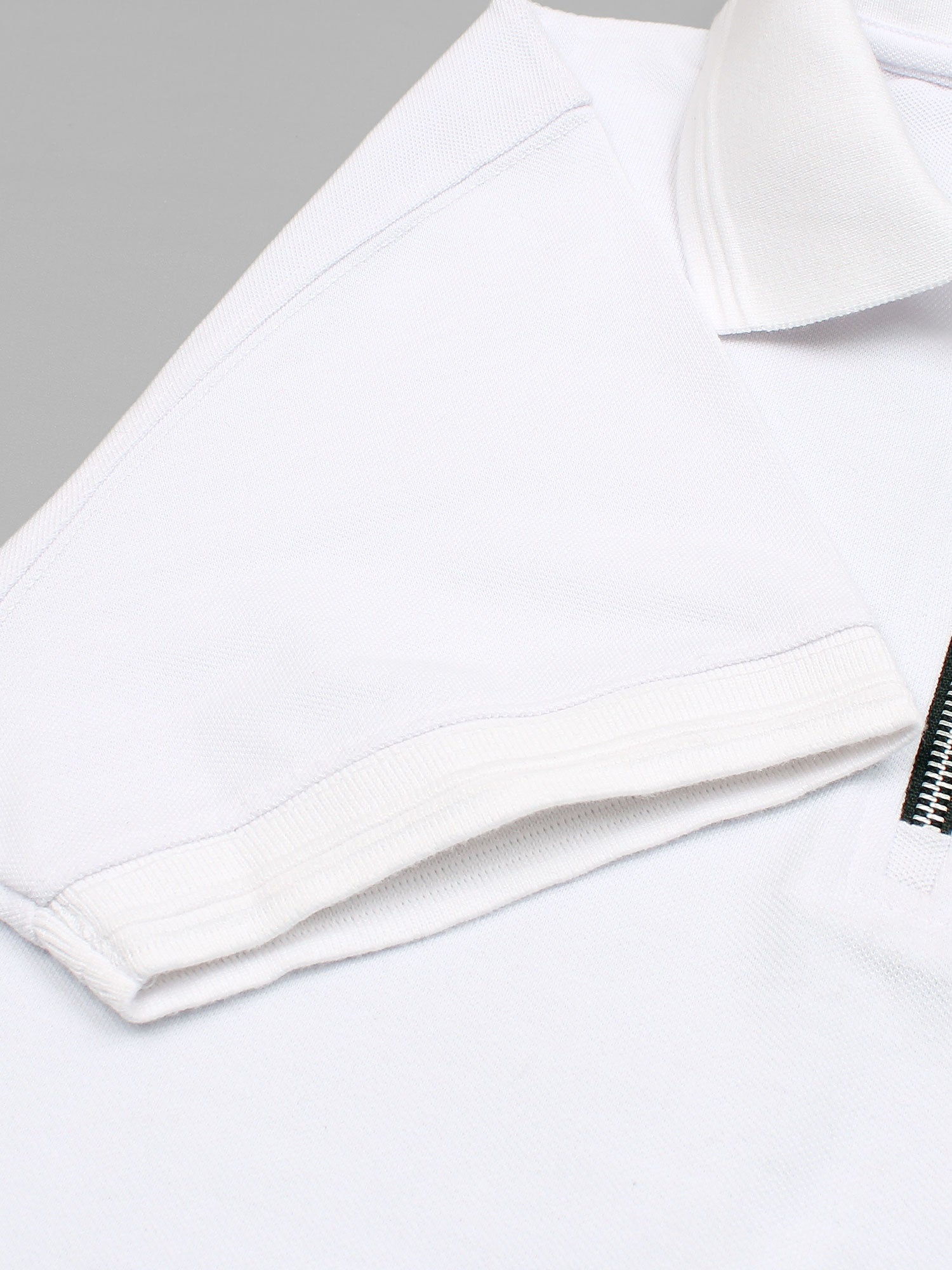 Hb zip polo-white