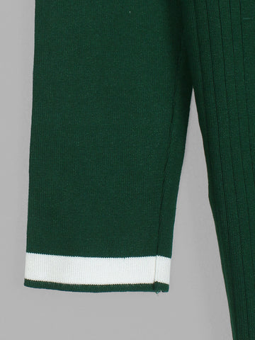 The Commodore Tipped Knit Blazer Set (green)