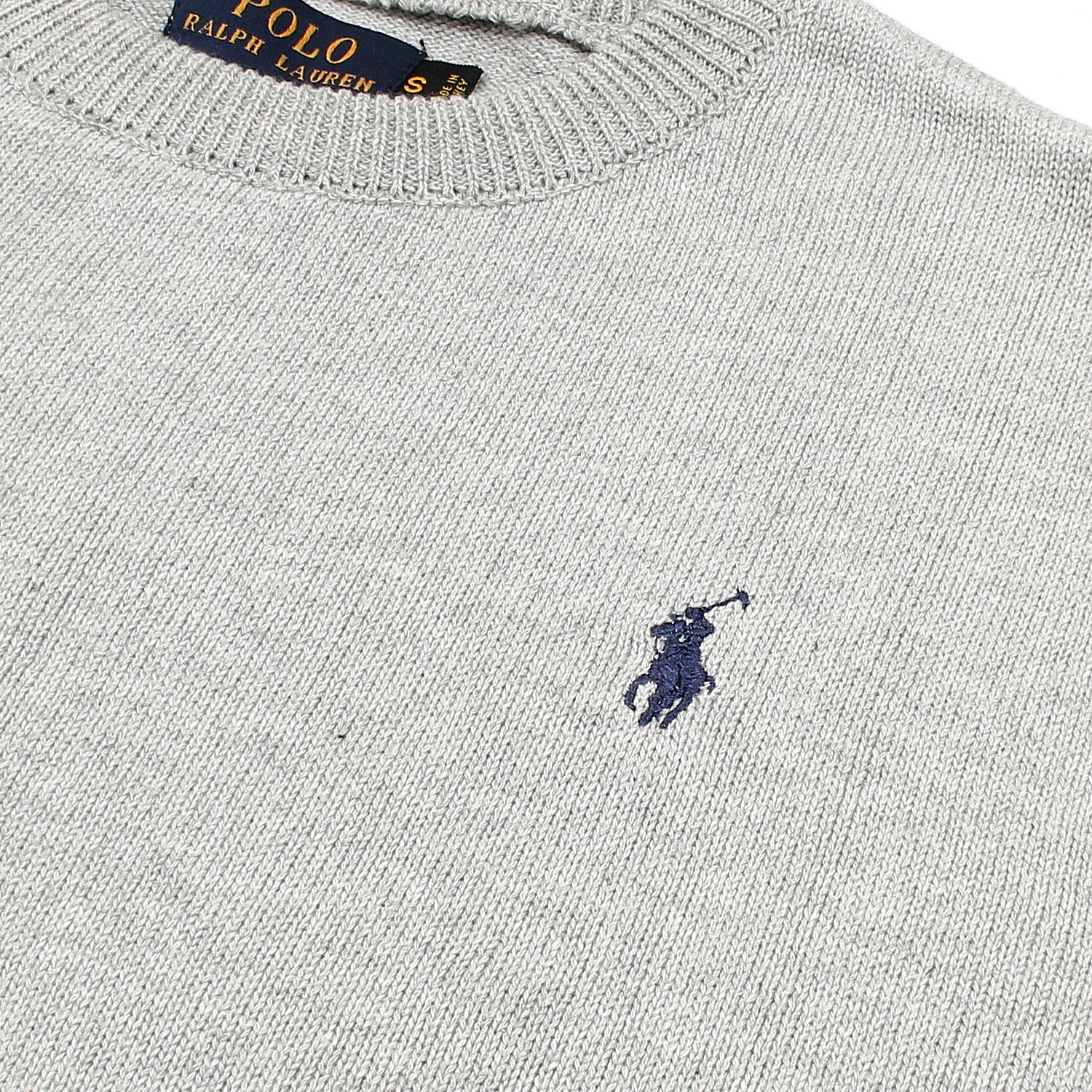 RL Crew neck Cotton Sweater (heather grey)