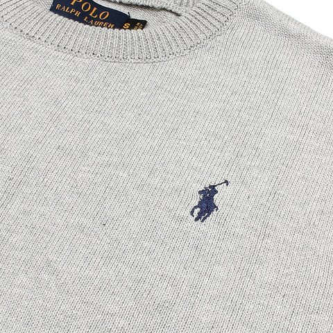 RL Crew neck Cotton Sweater (heather grey)
