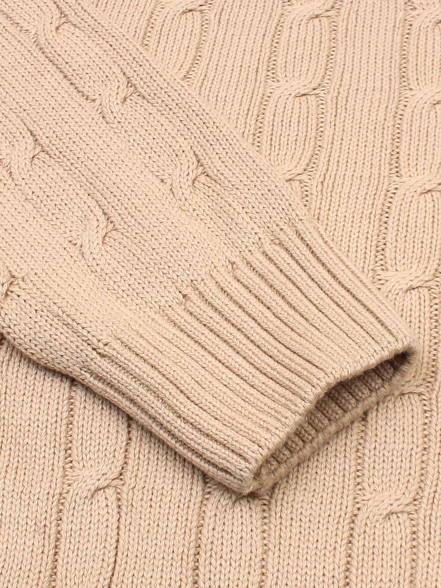 RL Cable-Knit Cotton Sweater (cream)