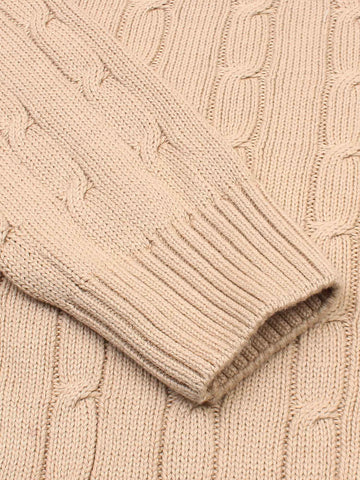 RL Cable-Knit Cotton Sweater (cream)