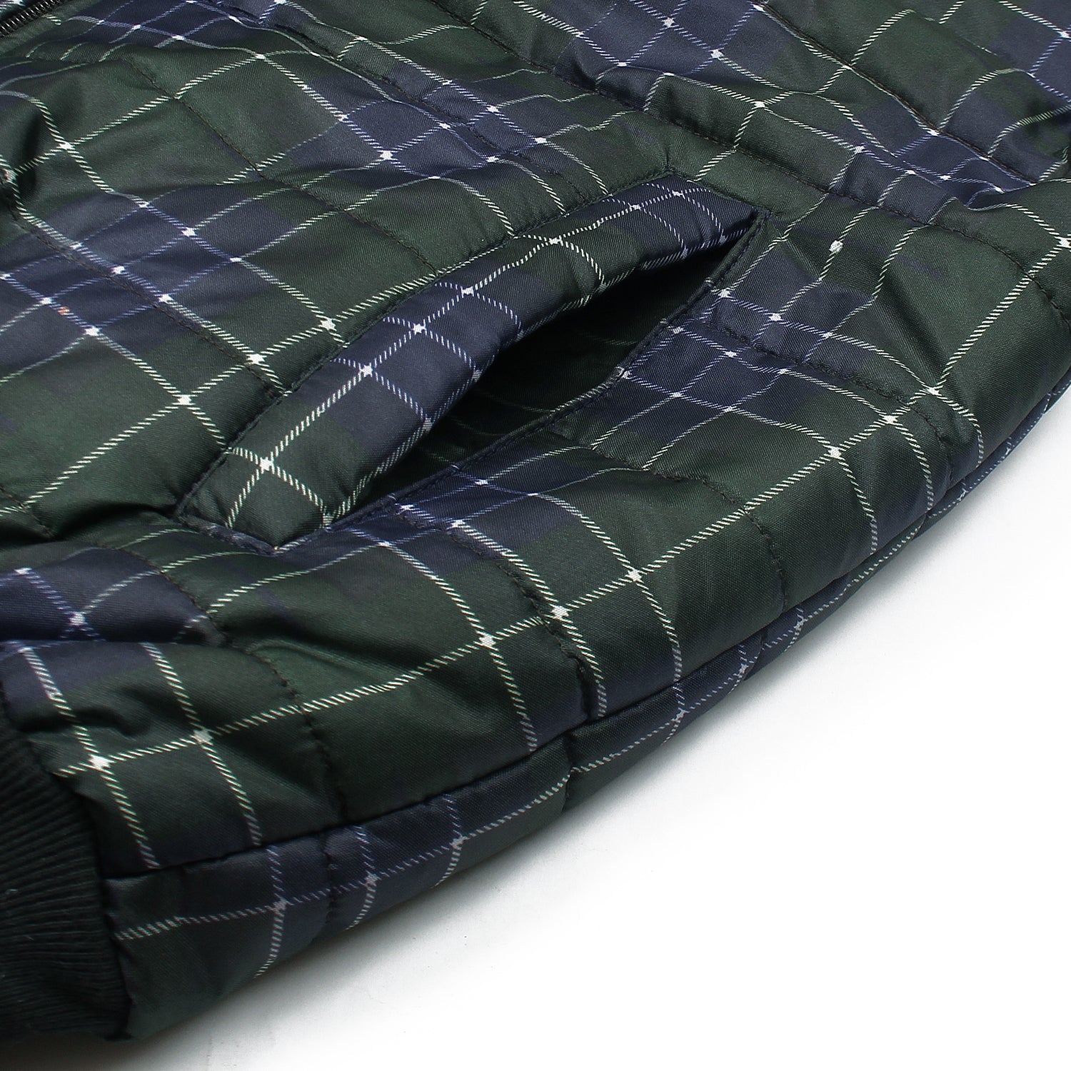 Bb green check puffer - brandahub