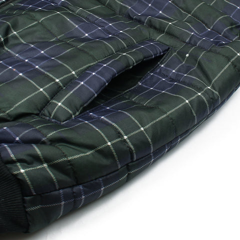 Bb green check puffer - brandahub