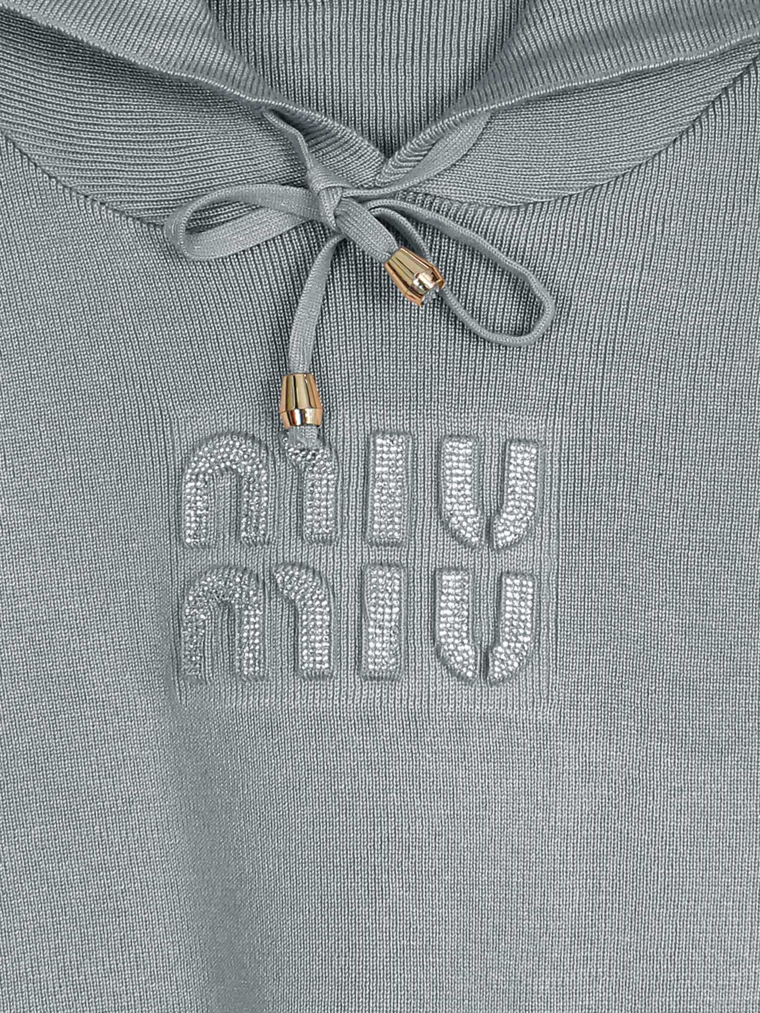 The mumu Crystal-Embellished Knit Set (grey)