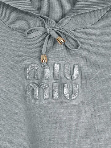 The mumu Crystal-Embellished Knit Set (grey)